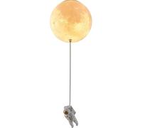 Lámpara De Techo para Dormitorio Infantil, Bola De Leche Blanca, Impresión 3D, Luna, Planeta, Astronauta, Lámpara De Techo para Habitación De Niños, Lámpara Colgante para Niños, Po, RVVU