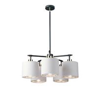 Lámpara De Techo Para Mesa De Comedor Negra Blanca Níquel Pulido 5 Focos E27