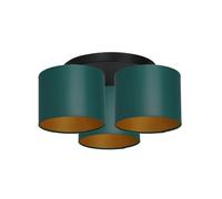 Lámpara de Techo Petróleo Oro Tela B: 45 CM E27 Blendarm Deckenleuchte Salón