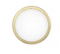 Eglo 83157 Interior E27 Latón iluminación de techo - Lámpara (Dormitorio, Cocina, Salón, Latón, IP20, Cepillado, Blanco, Alrededor)