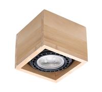 Lámpara de techo Quatro 1 de madera natural