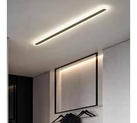 Lámpara de techo rectangular de aluminio LED, accesorio de iluminación interior minimalista moderno para sala de estar y dormitorio BFalta y diseño blanco 100 cm iluminación elegante