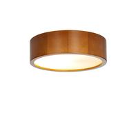 Lámpara De Techo Redonda De Madera Natural E27 Ø 27 Cm Moderna Para Sala