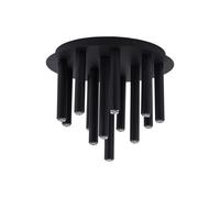 Lámpara De Techo Redonda Negra De Metal Loft Cilindro Ø34cm Dormitorio BRASS