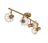 Lámpara de Techo Retro Metal En Latón Ajustable E14 Reflector Salón Mia