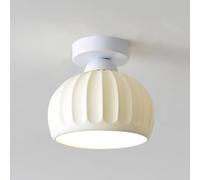 Lámpara de techo semi F de mediados de siglo, moderna lámpara industrial Ceic negra para sala de estar, porche, entrada, cafetería y decoración de granja, lámpara cálida