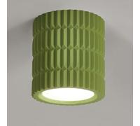 Lámpara de Techo Semiempotrada de Estilo Nórdico Moderno, Luminaria de Techo Led de Resina de 7 W para Vestíbulo, Luz de Techo para Pasillo Interior, Ideal para la Entrada./Verde Oscuro/15 cm