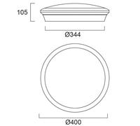 Lámpara de techo Start Surface de Sylvania, Ø 40 cm, CCT, Multipower