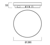 Lámpara de techo Start Surface Slim de Sylvania, Ø 28 cm, IP54, atenuable.