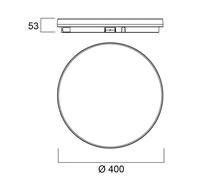 Lámpara de techo Start Surface Slim de Sylvania, Ø 40 cm, IP54, atenuable.