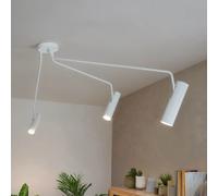 Lámpara De Techo Strahler En Blanco 3xGU10 Inclinable Con Brazo Largo