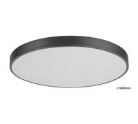 Lámpara de techo Tesia, ind. Ceil.LED 60W negro o silver D60cm - plafón de techo