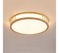 Lámpara de techo tipo araña retro japonesa, de montaje empotrado, sencilla, de madera, cálida, con iluminación LED para dormitorio, de madera maciza, con ambiente acogedor y una vida interesante.