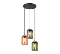Lámpara de techo Trio Lighting Cork 3 x E27 Max 10 W Green Amber and Smoke - 364630317