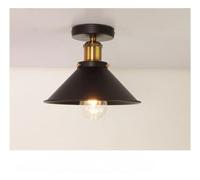 Lámpara de Techo, V-intage Industrial Rustic Flush Mount Hat Ceiling Lamp Village Style Bedroom Corridor Light Creative Retro Metal Lamps(A-1 PCS)