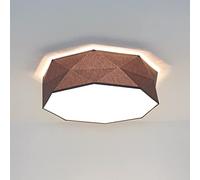 Lámpara de techo XL KANTO cuadrada en gris 4 luces 52x52cm 4x E27 luz antideslumbrante moderna para salón dormitorio lámpara de techo