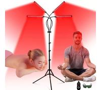 Lámpara de terapia de luz roja, panel de luz roja infrarroja cercana de 660 nm y 850 nm para rostro, espalda, cuello, hombros, cuerpo, cintura,piernas,alivio del dolor y antienvejecimiento,con 420 LED