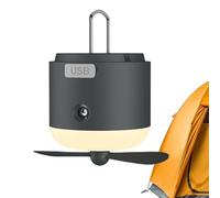 Lámpara De Tienda Con Ventilador,Lámpara De Batería Recargable USB 1200mAh | Ventiladores De Techo Para Tienda De Camping,Para Interior Senderismo Falla De Corriente Coche Oficina Toldo Playa