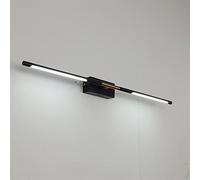 Lámpara De Tocador LED Moderna Compatible con Baño Lavabo De Baño Luz De Espejo Negra De 10 W - Minimalista, lámparas de techo