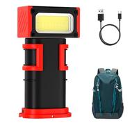 Lámpara de Trabajo Coche Rotación 180 Grados | Lámpara LED Trabajo,Carga Tipo-C Doble Ganchos Pantalla Digital para Detalle Taller Mecánico Camión