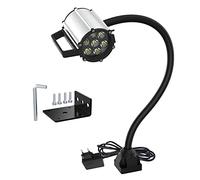 Lámpara de trabajo LED con cuello de cisne, luz magnética LED IP66, resistente al agua, flexible, 900 lúmenes, 120 V, fija con tornillos, lámpara de trabajo de iluminación industrial para herramientas