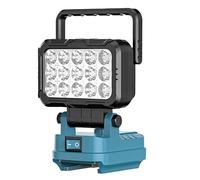 Lámpara de trabajo LED inalámbrica para Ma-Kita, con 2 puertos USB de carga para linterna de batería Ma-Kita, perfecta para acampar, senderismo, pesca,cortes de energía, taller (sin batería)