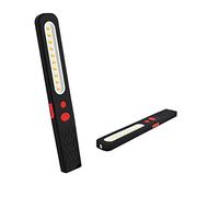 Lámpara de trabajo LED recargable, luz combinada doble color lámpara de inspección 2 en 1 y 3 W COB LED antorcha lámpara con doble magnético para auto garaje taller camping DIY etc