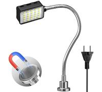 Lámpara de Trabajo Magnética Lamptobe de 10 W para Máquinas de 6000K con Cuello de Cisne Flexible y Base Magnética,Lámpara para Herramientas de Taller para Bancos de Trabajo,Tornos,Parrillas,Tallere