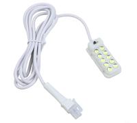 Lámpara de trabajo magnética LED 0,3 W, lámpara de costura, cuello de cisne, lámpara brillante, iluminación de taller, para máquina o mesa, color blanco, 16 cm