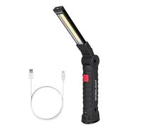 Lámpara De Trabajo Para Reparación De Automóviles Con Base Magnética Modo De Luz Dual Fuente De Luz 360° Giratoria Plegable Carga USB Linterna LED Para Reparación De Automóviles Garaje Emergencia
