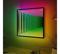 Lámpara de túnel de espejo infinito, luz nocturna LED 3D de una sola cara, luz infinita sensorial para el hogar y el escritorio, ideal para sala de estar y decoración de fiestas
