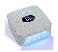 Lámpara de uñas LED UV recargable, luz UV inalámbrica de 72W for uñas con diamantes de imitación en forma de corazón, máquina for manicura y pedicura, herramientas for uñas ( Color : S50 Diamond )