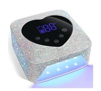 Lámpara de uñas LED UV recargable, luz UV inalámbrica de 72W for uñas con diamantes de imitación en forma de corazón, máquina for manicura y pedicura, herramientas for uñas ( Color : X20 Diamond )