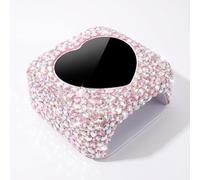 Lámpara de Uñas UV LED Inalámbrica 72W, Secador de Esmalte de Gel Recargable Diseño Diamante, Lámpara de Manicura Portátil con Pantalla Táctil Corazón, Luz UV para Uñas de Gel para Salón y Hogar