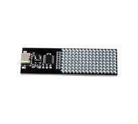 Lámpara de vela cyberpunk con pantalla LED dinámica | Material PCB, efecto de llama alimentado por USB-C para decoración de escritorio