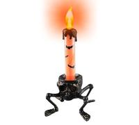 Lámpara de vela de calavera de Halloween,Vela iluminada de calavera de Halloween | Luz de candelabro de esqueleto sin llama,Velas interiores con pilas de las luces LED, palmatorias del cráneo para la