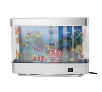 Lámpara decorativa de acuario falso pequeña, LED de bajo ruido, lámpara de pecera artificial para dormitorio, escritorio