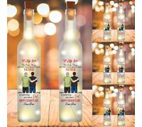 Lámpara decorativa de botella con nombre personalizado para nuevo papá, The Only Thing Better Than Being Your Father Is Watching You Be A Dad, lámpara de hogar, retrato de dibujos animados, decoración