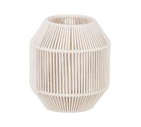 Lámpara decorativa de tela trenzada blanca