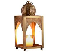 Lámpara Decorativa Oriental Portavelas Farol Soporte Para Velas