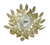 Lámpara Decorativa Solar metálica con diseño de nenúfar, Ideal para iluminar Jardines y Patios.