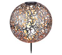 Lámpara decorativa solar (Plateado, IP44, Ø x Al: 28,5 x 40 cm)