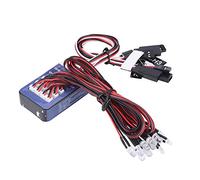 Lámpara del coche de 12LED RC, luces del simulación del kit del de iluminación Tamiya para 1/10 1/8 RC coche / camión / correa eslabonada