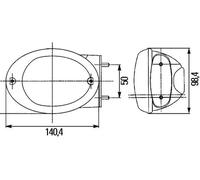Lámpara del intermitente ambos lados montaje exterior 2BE 343 130-401 HELLA