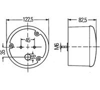 Lámpara del intermitente derecha montaje exterior 2BA 964 169-011 HELLA