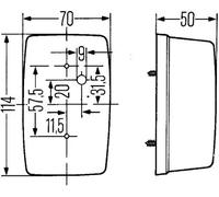Lámpara del intermitente Montaje lateral ext. montaje exterior 2BA 002 324-021