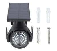 Lámpara del Sensor de Movimiento Solar 300LM 3 Modos Lámpara de PIR de Cámara Simulada Impermeable para Jardín HOF con Inserción Solar Simple
