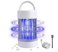 Lámpara eléctrica para matar mosquitos, recargable, matamoscas pequeño, portátil, matamoscas UV, con luz nocturna para autocaravana, interior, exterior, jardín, terraza, camping, dormitorio