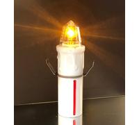 LÁMPARA ELECTRÓNICA VOTIVA PARA CEMENTERIO - BATERÍA DE LARGA DURACIÓN 1,5 AÑOS/8 MESES | Velas LED a pilas para cementerio de larga duración 245/547 días. (AMARILLO INTERMITENTE, PEQUEÑO - OSARIO)