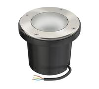 ledscom.de Lámpara empotrable de suelo BOFU para exteriores, IP67, orientable, acero inoxidable, redonda, 150mm Ø, 1x GU10 máx. 15W, cristal esmerilado